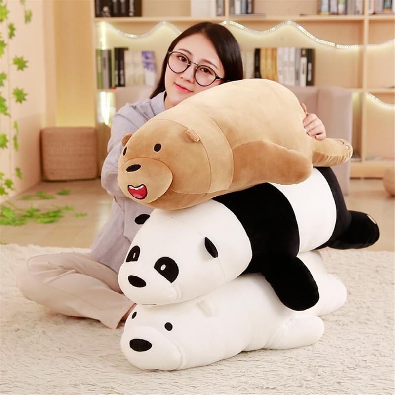 50/70 cm Plush Toys We Bare Bears Stuffed Animal Grizzly Gray Polar Bear Panda Plush Toys For Children & Fans Gift Drop Ship