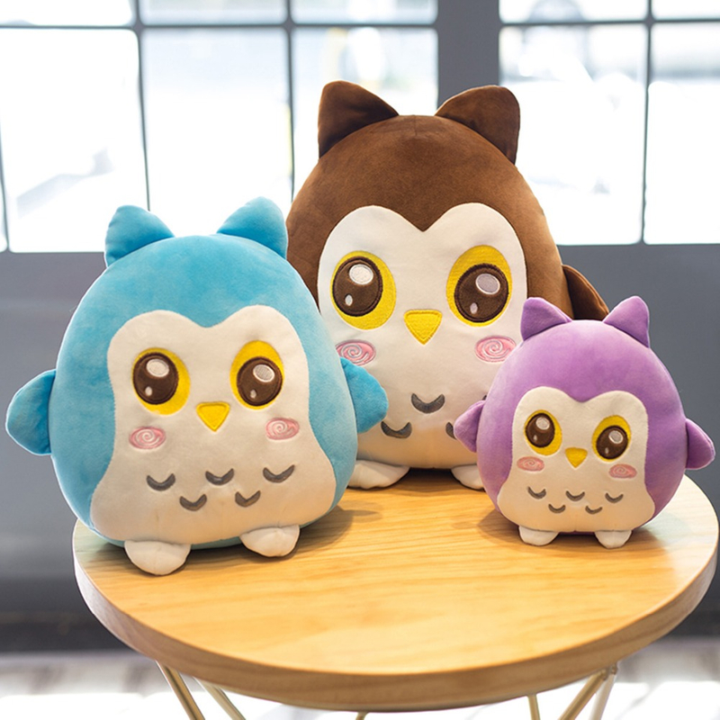 Plush Soft Owl Toy Pillow Stuffed Animal Plump Owl Toy for Children's Day Gift Or Bedroom Decoration Bed Toy 22/30/40 cm