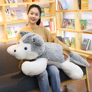 100/120 cm Large Size Soft Husky Plush Toy Stuffed Husky Toys For Children