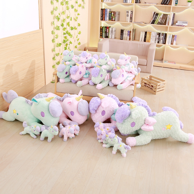 Wholesale Drop Shipping 23-85 cm Beanie Boo Curly & Straight Plush Unicorn Pillow Stuffed Animal Plush Toys Brand For Children