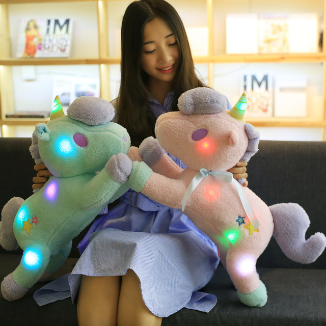 LED Twinkled Plush Unicorn Toy Stuffed Animal Luminous Unicorn Toy For Children Brand Toy Wholesale DropShipping Available