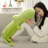 75/120 cm Hippo Plush Toy Stuffed Animal Smiling Big Hippo Cotton Pillow Cushion Plush Toy For Children Climbing Pratice