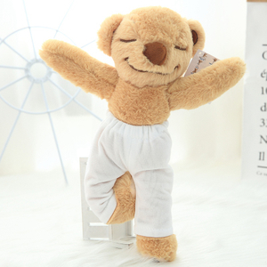 60 cm Decent Joint Movable Yoga Bear Plush Toy Stuffed Animal Teddy bear Bed Toy For Children's Gift Yoga Fans