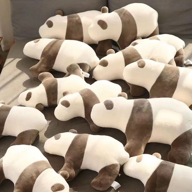 Quality Stitches Adorable Panda Plush Toys Pillow Stuffed Animals Panda Bed Sofa Cushion Appeasing Toy For Children's Gifts
