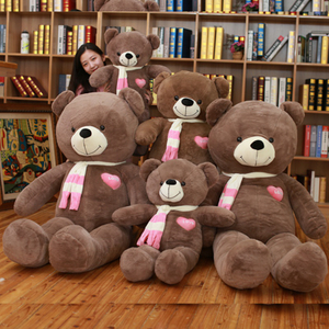 75/95 cm Big Size Soft I Love U Smiling Bear Plush Toys Stuffed Plush Animals Soft Bear Toy For Valentine's Day
