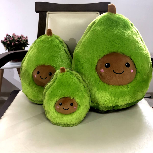 Soft Stuffed Avocado Toy Cute Fruit Toys for Decoration