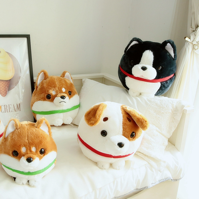 30/38cm Cute Soft Shiba Inu Dog Plush Plump Toy Jack Russel Dog Doll Animal Toy Dog Toys For Children Birthday Gift