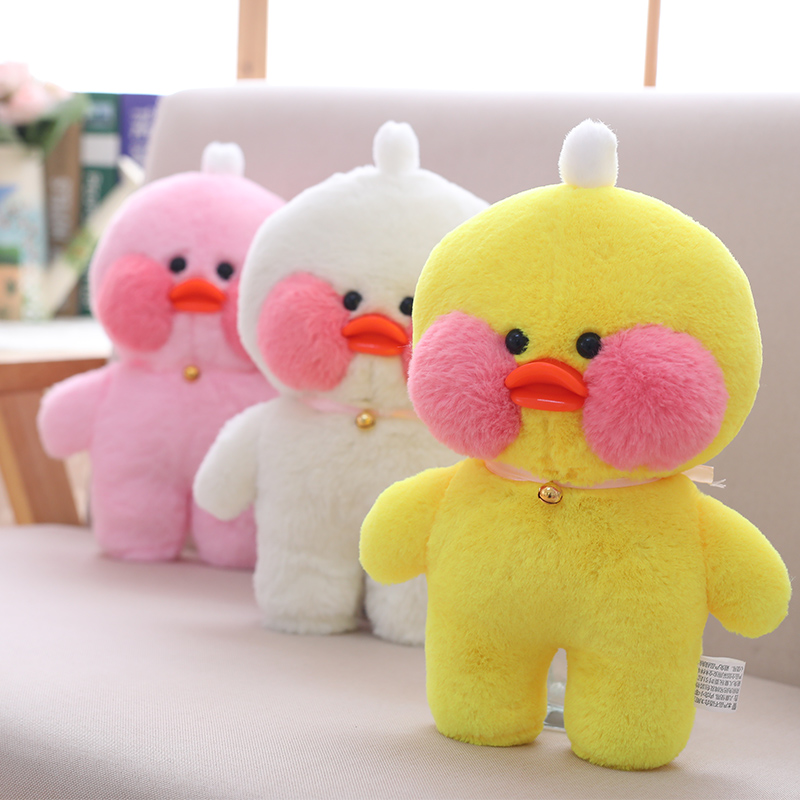 30/50cm Adorable Lalafanfa Yellow Blue Duck Plush Toy Stuffed Animal Toy Cafe Mimi Toy For Fans Valentine Gift