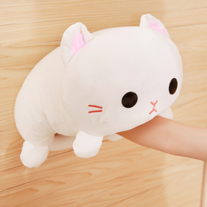 35/45 cm Soft Adorable White Cat Plush Cats Toy Stuffed Kitty Pillow Cushion For Kids Birthday Gift Shop Home Decoration