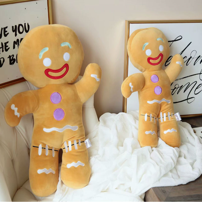 30/45/60 cm Stuffed Gingerbread Man Plush Toy Christmas Gift For Children