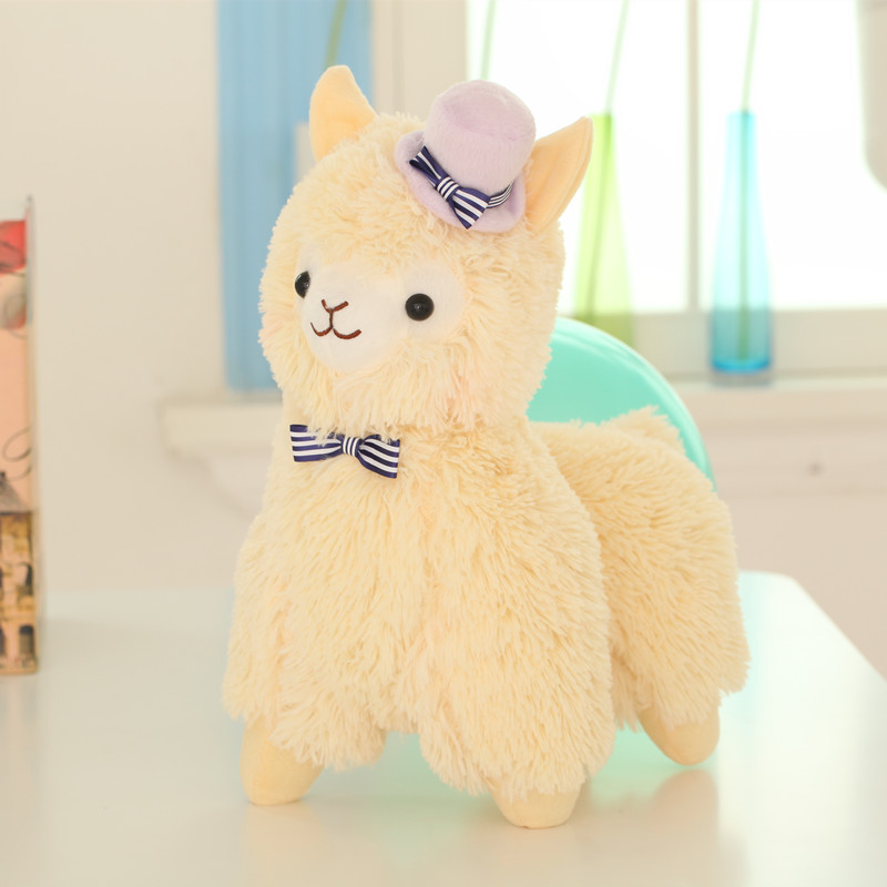 35/45 cm Alpacasso Elegant Topper Hat Alpaca Plush Toy Lovely Stuffed Animal Alpaca Toy For Kids Birthday Gift Home Decoration